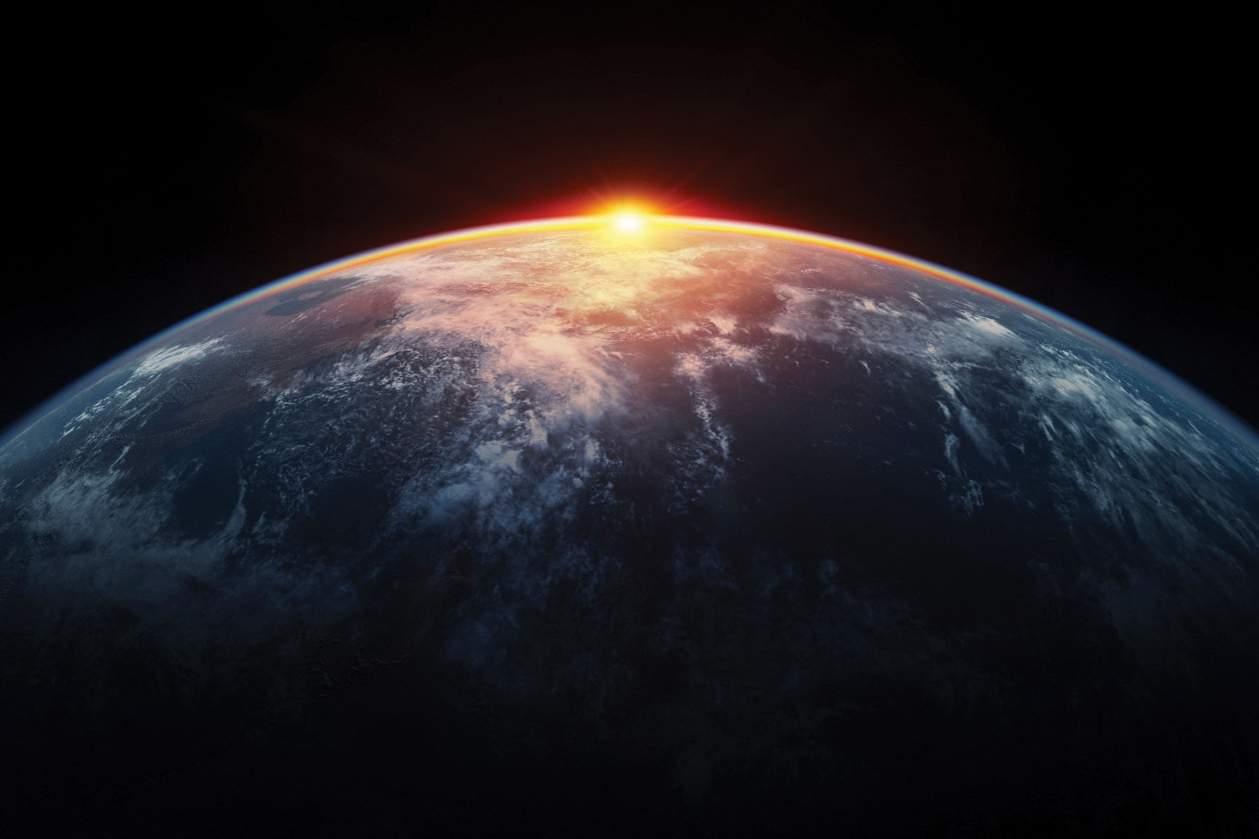 Image of earth at sunrise